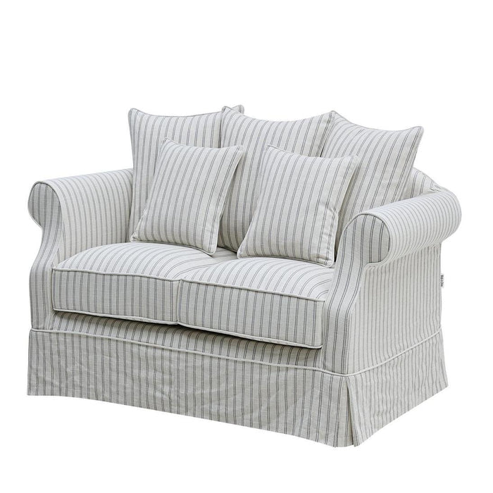 Avalon Hamptons 2 Seat Sofa Stone Stripe