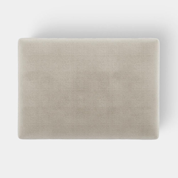 Marbella Ottoman Natural with White Piping