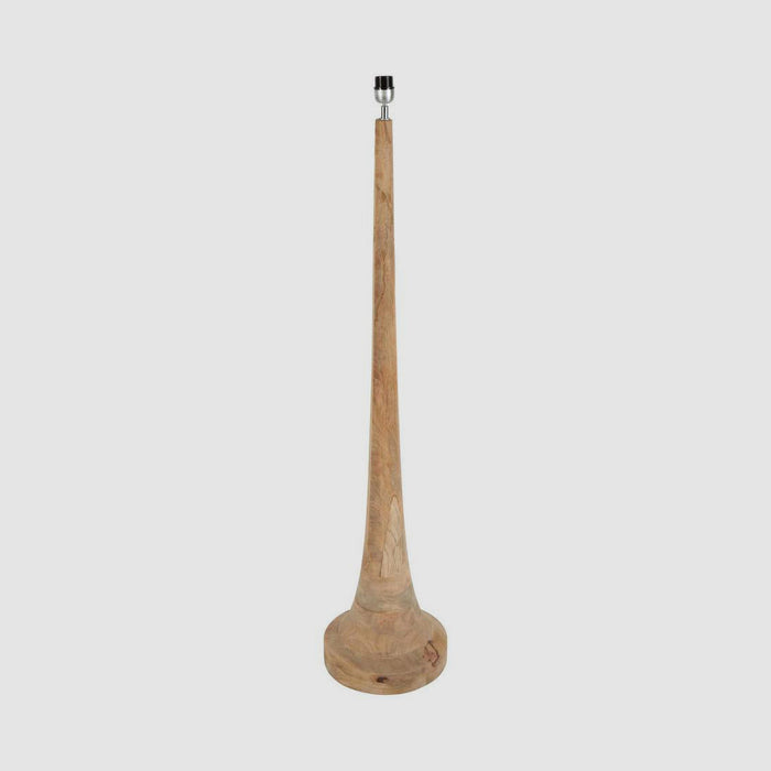 Lancia Large - Light Natural - Turned Wood Slender Floor Lamp