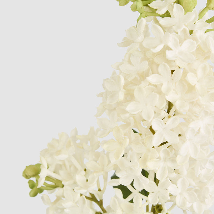 Real Touch Lilac Floral Stem White