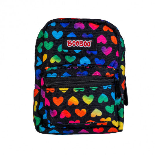 Black Rainbow Hearts BooBoo Backpack Mini