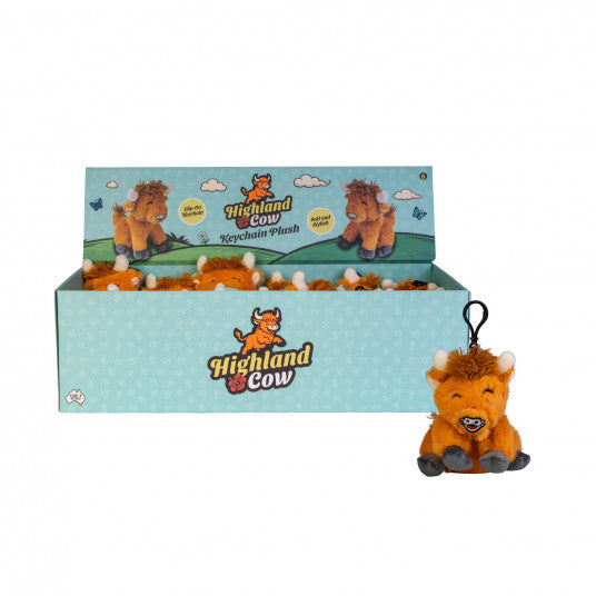 Highland Cow Plush Keychain