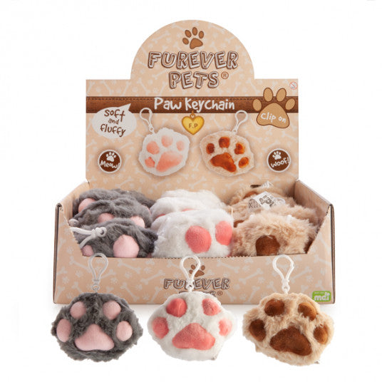 Furever Pets Paw Plush Keychain