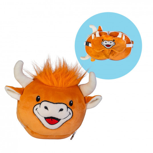 Smoosho's Pals Travel Highland Cow Mask & Pillow