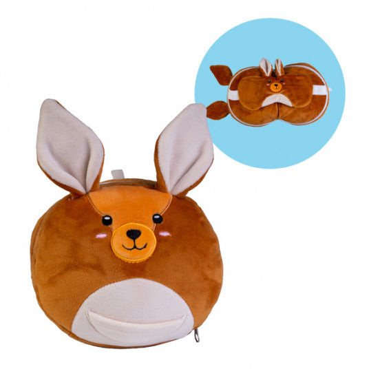 Smoosho's Pals Travel Kangaroo Mask & Pillow
