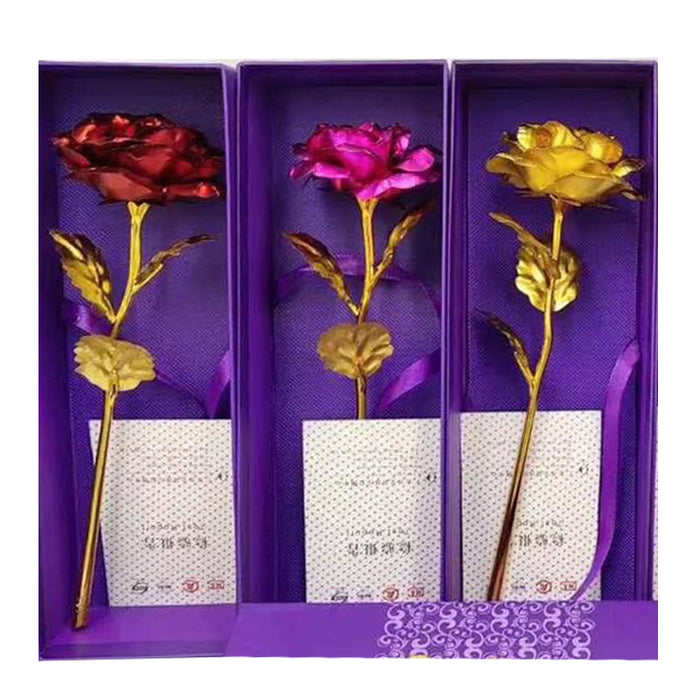 Rose "24K Gold" In Gift Box 37X10X6.5Cm