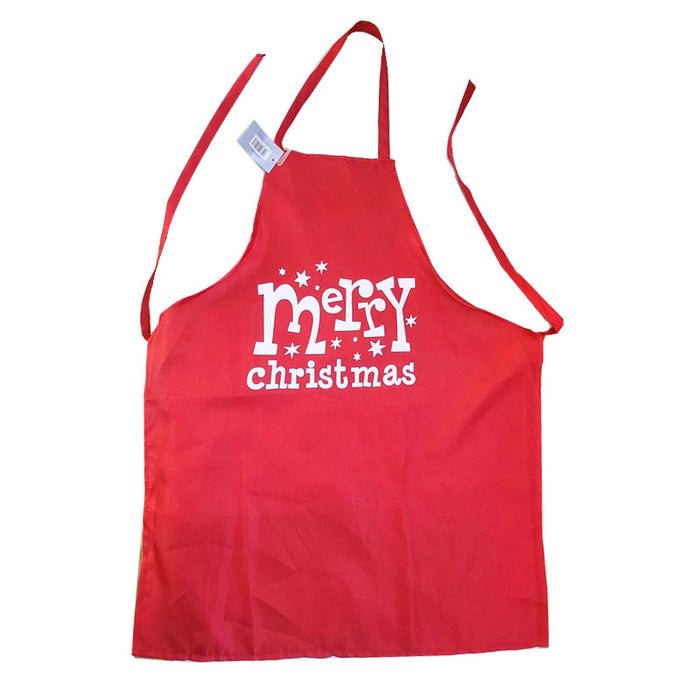 Xmas Apron Waterproof "Merry Christmas" 82*68Cm Polybag,Header