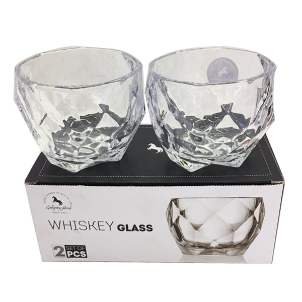 Glass Cups Whisky Set Of 2 10/X8Cm