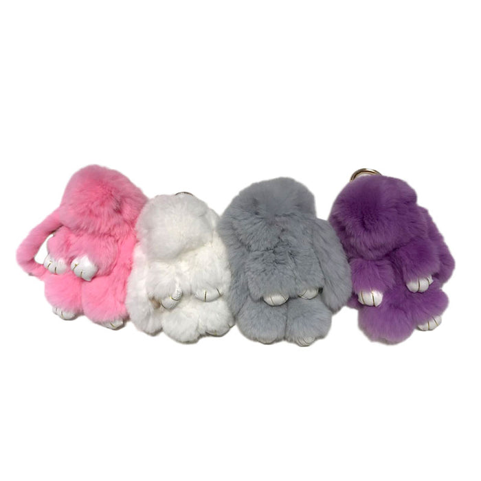 Keychain Plush Rabbit 9Cm 4Cols