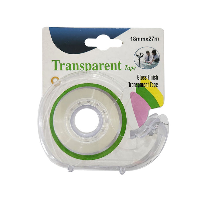 Tape - Clear Tape W/Dispenser 18Mmx27M 4C