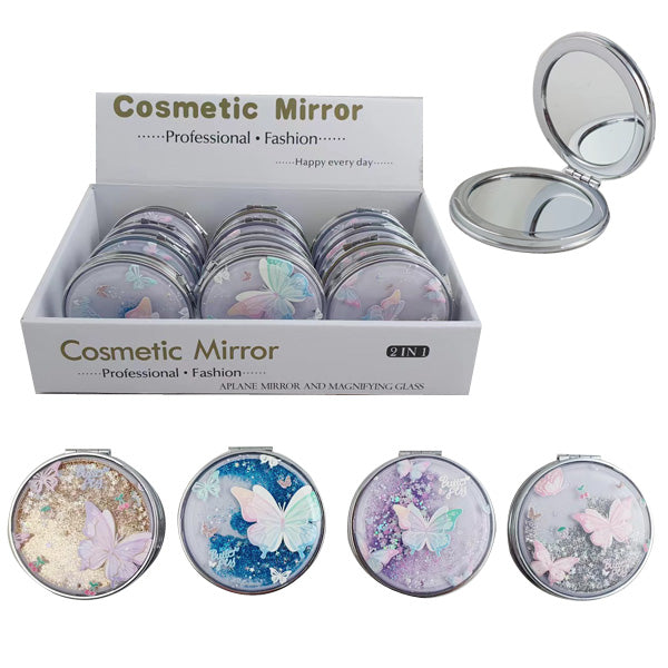 Pocket Mirror Butterfly Dsn 7Cm