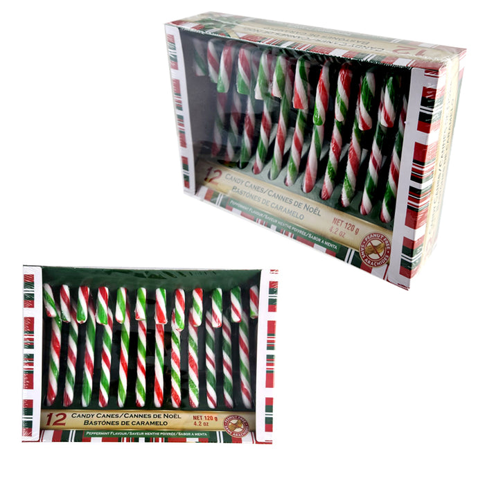 Lolly - Candy Canes Pk12 10G 2Asst Colors Pdq Peppermint