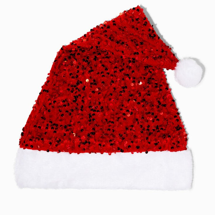 Santa Hat Red Sequin 30X45Cm