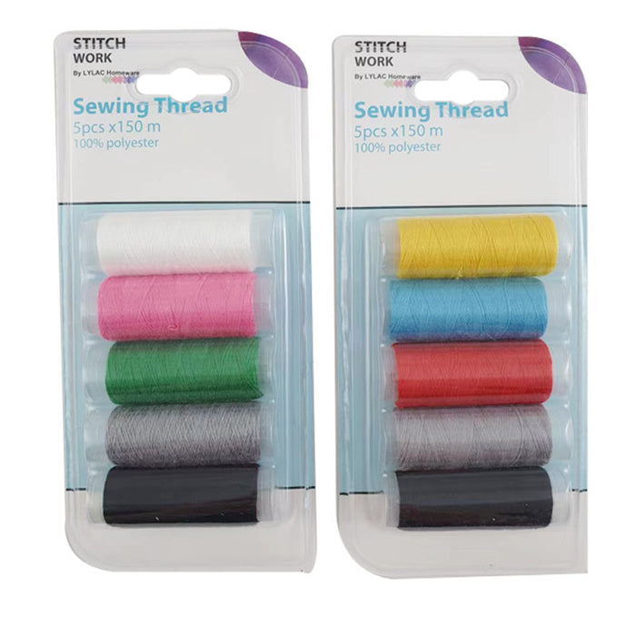 Stitchwork - Sewing Threads 150Ydx5Pcs Colors