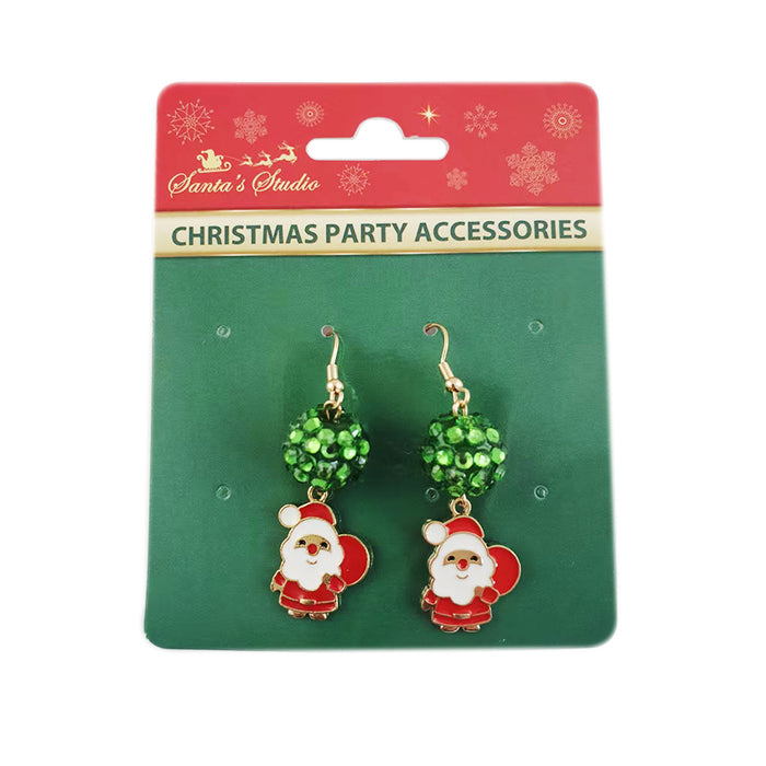 Xmas Earrings Santa Dsn