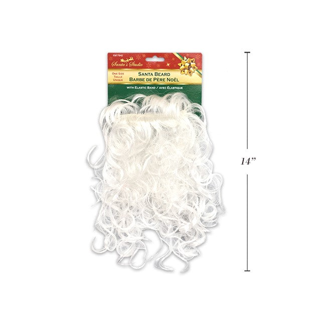 Santa Curly Beard 13"/33Cm Elastic Band