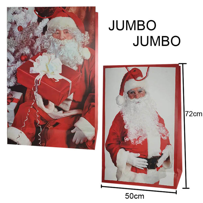 Jumbo Xmas Gift Bag Santa 2A 72X50X17.5Cm Xxl