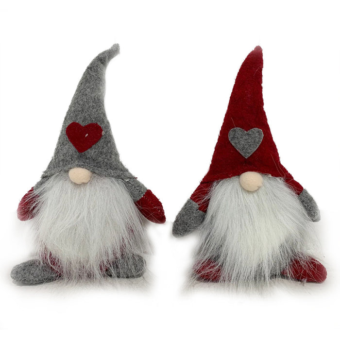 Fabric Santa Gnome 25Cm Sitting