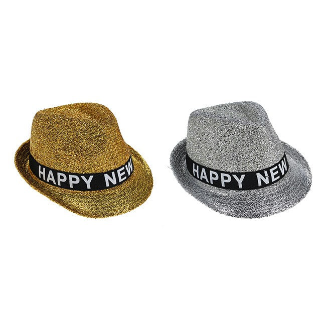 New Year Hat Tinsel Glitter 27Cm 2Cols