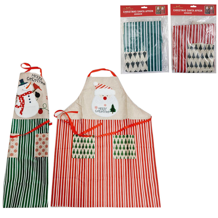 Xmas Apron 3D Jute 52X75Cm