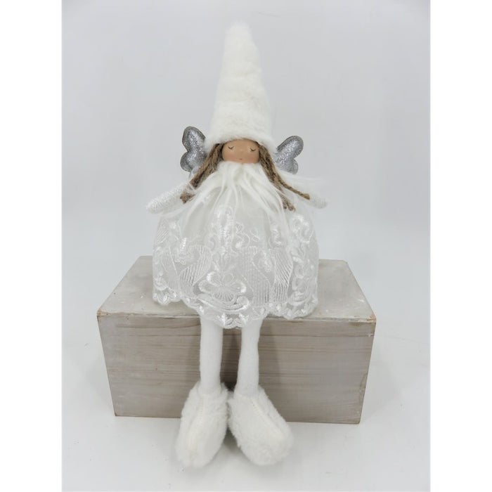 Plush Hat Angel White Lace Sitting 16X14X40Cm