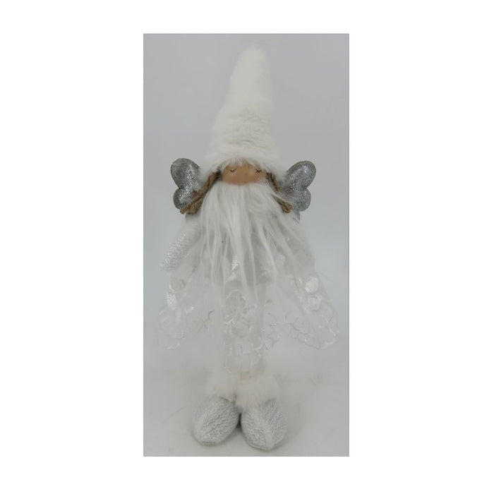 Plush Hat Angel White Lace Standing 11X11X34Cm