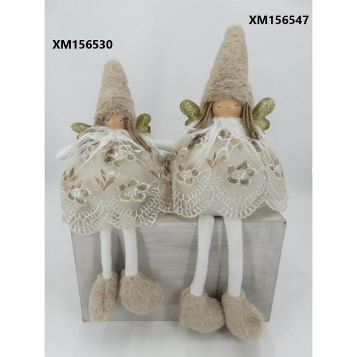 Plush Hat Angel Lace Dress Sitting 16X14X40Cm