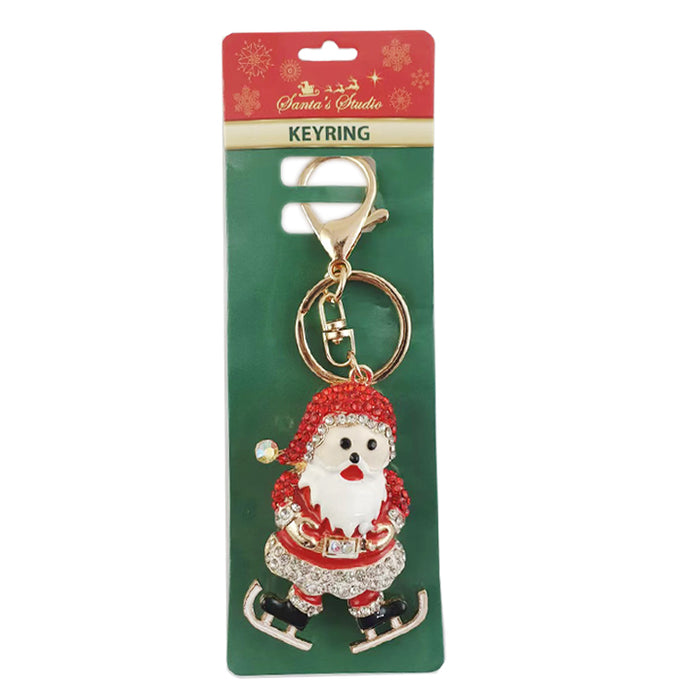 Xmas Keyring Santa Diamonte