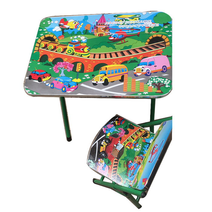 Kids Chair & Table 60X40Cm Cars&Train