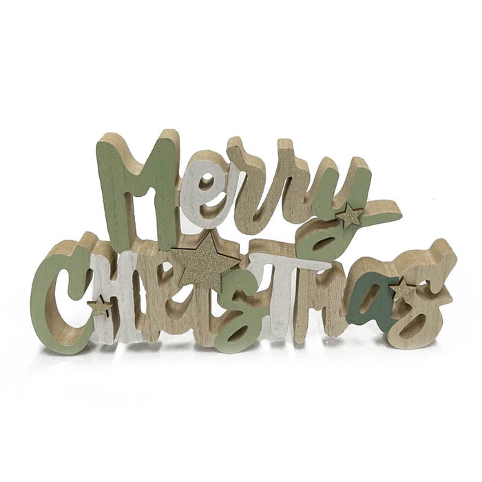 Christmas Wooden Sign Table Top Christmas Tree Décor Wooden Tabletop Merry Christmas 30*27Cm