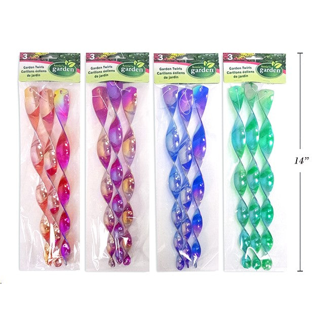 Wind Twirls Spinner 3Pk 29Cm 4Cols