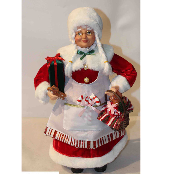 45cm Santa Claus Plastic Standing Blow Mold Statue Figurine Gingerbread