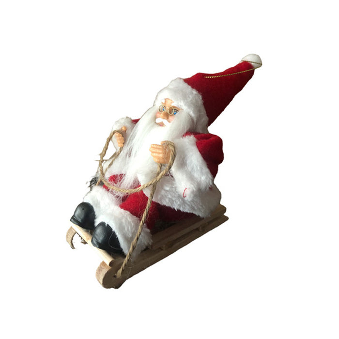 18Cm Mini Santa With Sleigh