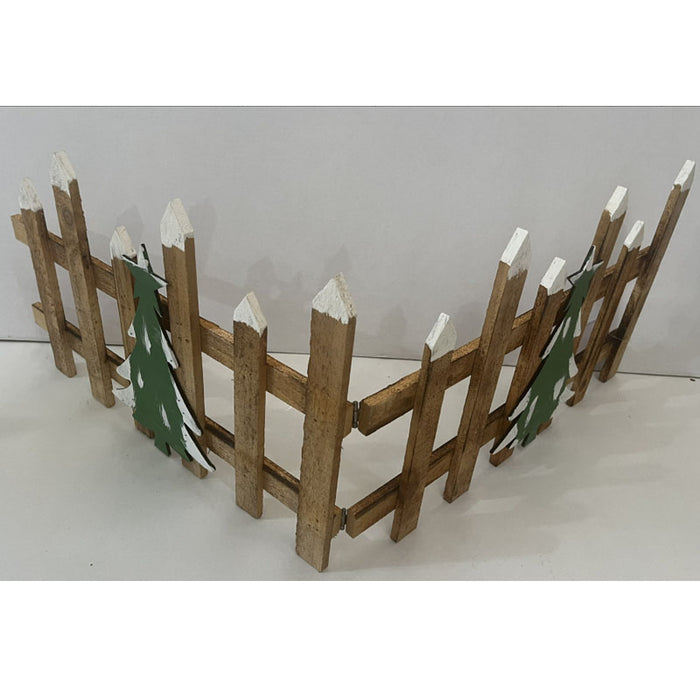 Wooden Fence Panel 98x30cm ‚Äì Decorative Christmas Display Accessory