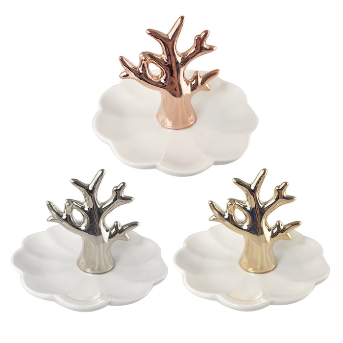 Ceramic Jewllery Plate Tree 10X8Cm 2Cols