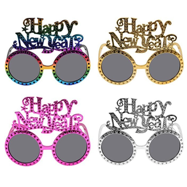 New Year Glasses 4Asst