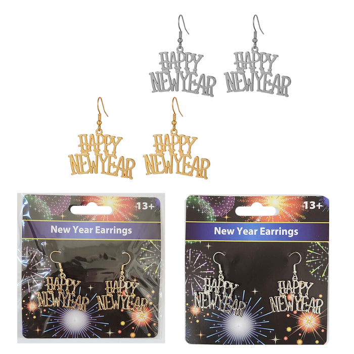 New Year Earrings 4*4.5Cm Tie On The Card