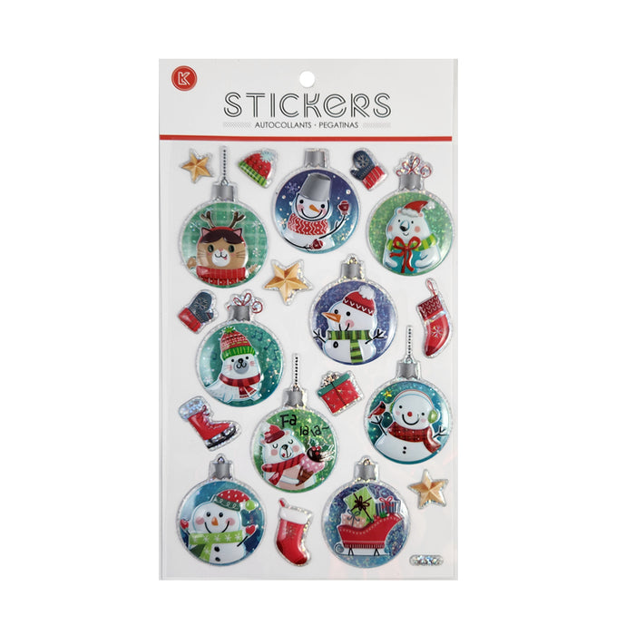 Xmas Pop Up Stickers 2 Asst 25X14.5Cm