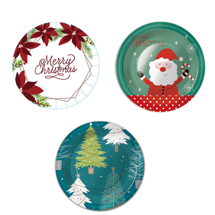 Xmas Paper Plates 12Pk 9"/22.86Cm 3Asst