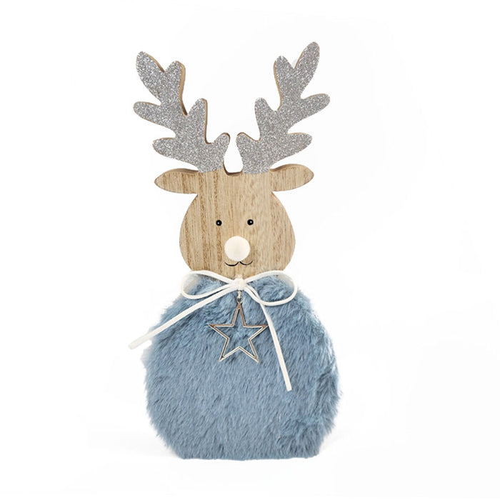 Plush Wooden Reindeer 11.5X2.3X25Cm