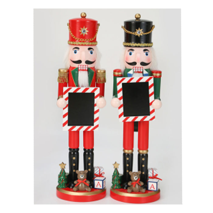 Wood Nutcracker 10.5X38Cm W/Blackboard