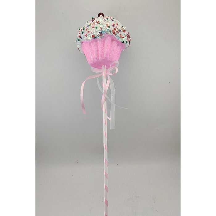 Glitter Foam Cupcake Pick 12X58Cm