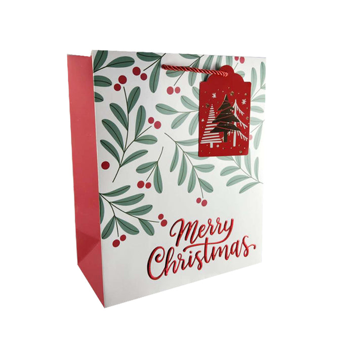 Xmas Gift Bag Holly & Berry 23*18*10Cm