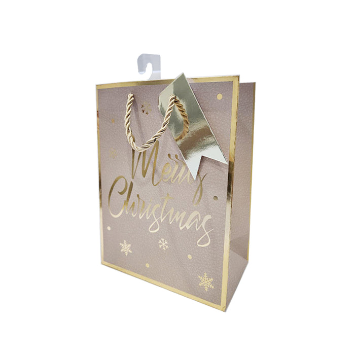 Xmas Gift Bag Gold Merry Christmas 23*18*10Cm