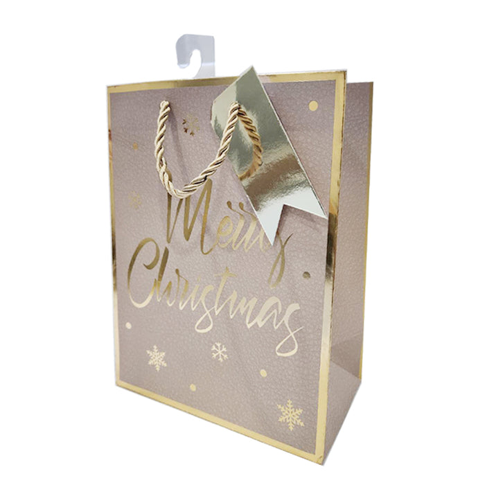 Xmas Gift Bag Gold Merry Christmas 32*26*10Cm