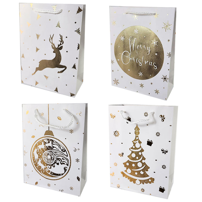 Xmas Gift Bag Gold Stamping Ex 40X31X12Cm