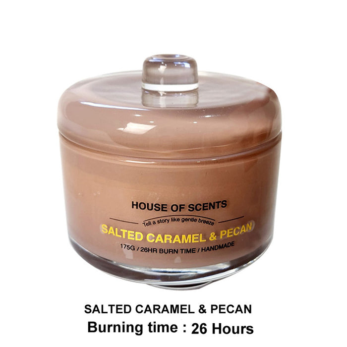 Glass Candle D9.2Xh9.8Cm Salted Caramel & Pecan 175G