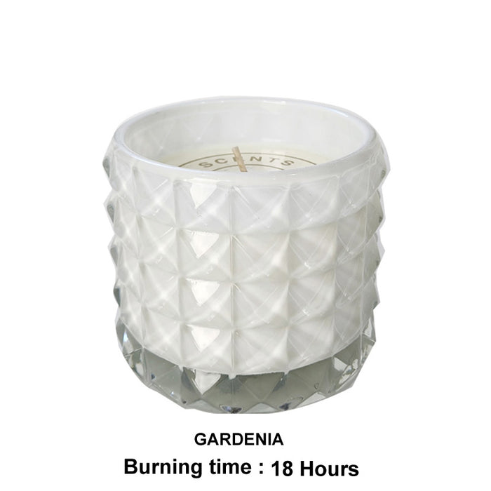 Glass Candle D7.5Xh6.8Cm Gardenia 110G