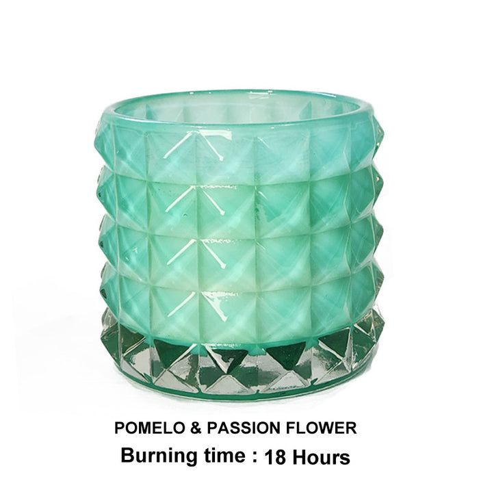 Glass Candle D7.5 X H6.8Cm Pomelo & Passion Flower 110G