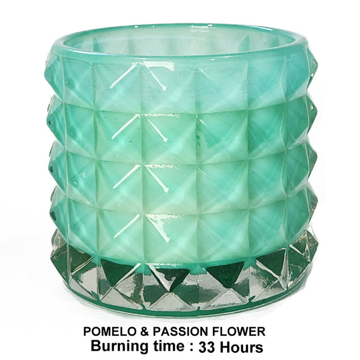 Glass Candle D9.8Xh8.7Cm Pomelo & Passion Flower 220G